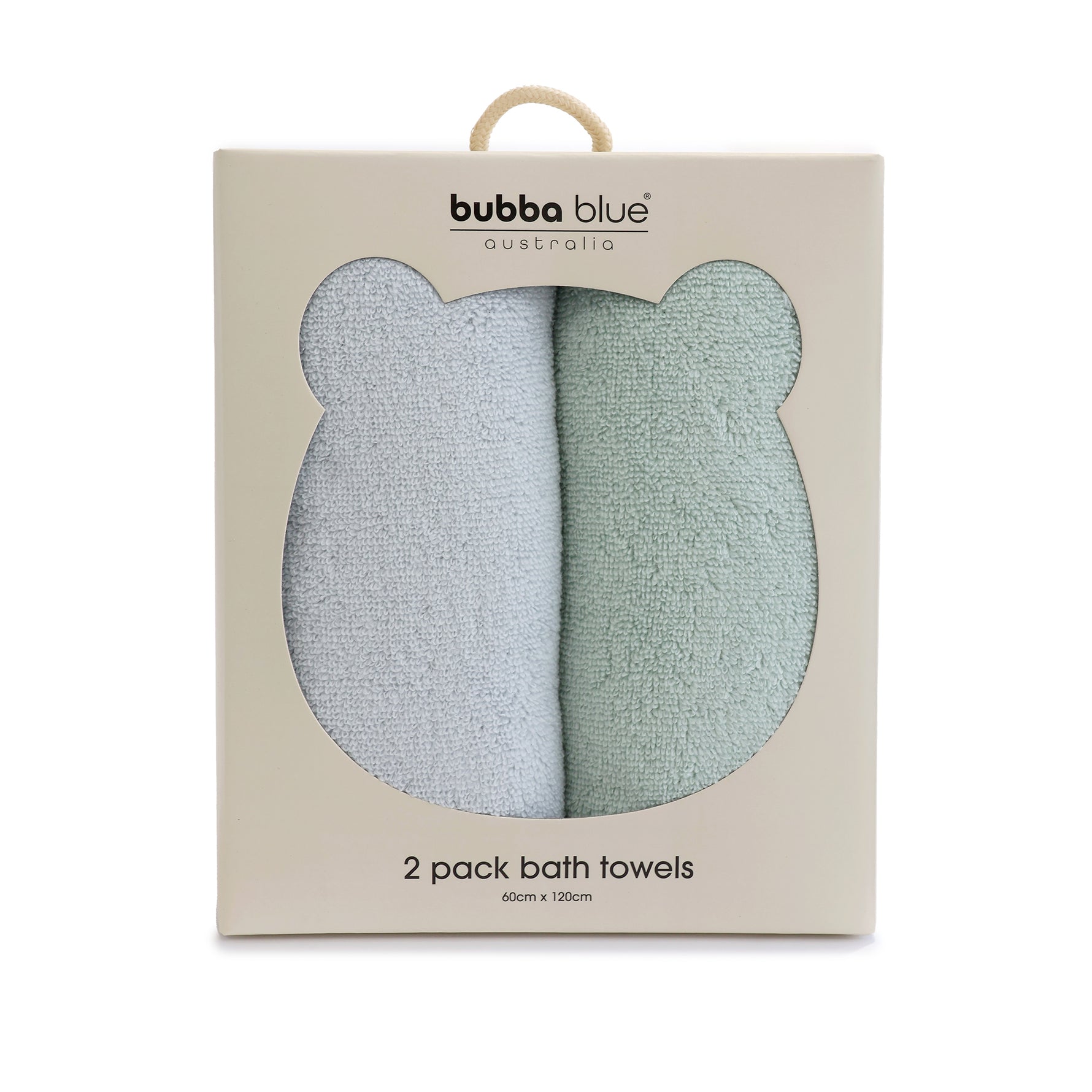 Nordic 2pk Bath Towel Dusty Sky/Dusty Mint - Bubba Blue Australia