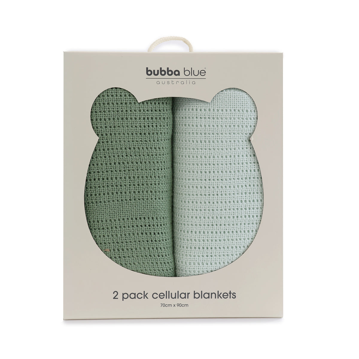 Nordic 2pk Cellular Blanket Avocado/Forest - Bubba Blue Australia