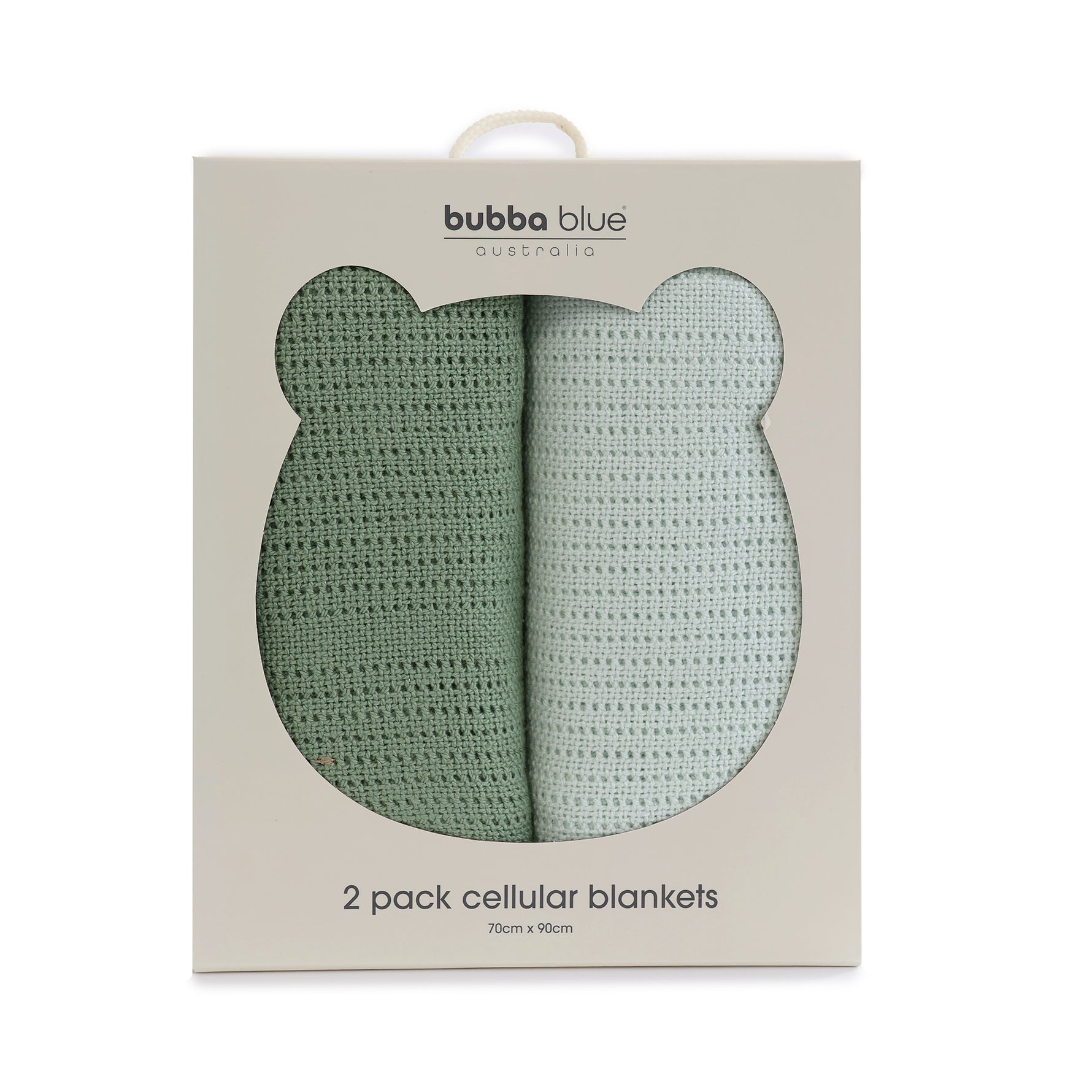 Nordic 2pk Cellular Blanket Avocado/Forest - Bubba Blue Australia