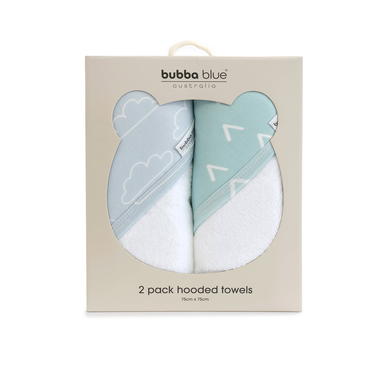 Nordic 2pk Hooded Towel Dusty Sky/Mint - Bubba Blue Australia