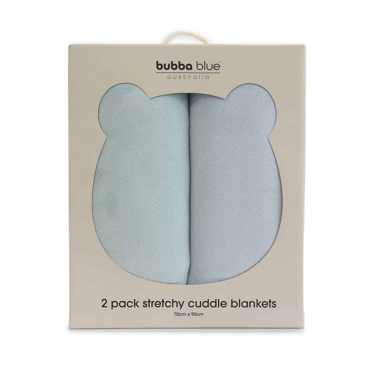Nordic 2PK Stretchy Velour Cuddle Blankets - Sky/Mint - Bubba Blue Australia