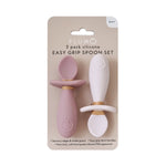 Plum Silicone 2pk Easy Grip Spoon Set- Dusty Berry/Rose - Bubba Blue Australia
