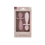 Plum Silicone 2pk Easy Grip Spoon Set- Dusty Berry/Rose - Bubba Blue Australia