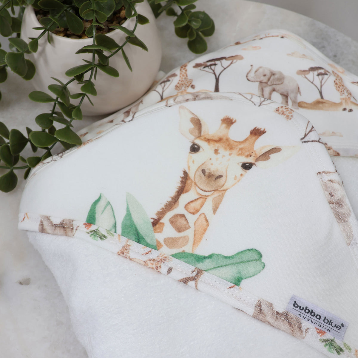 Adventure Bamboo 2pk Hooded Towels - Bubba Blue Australia