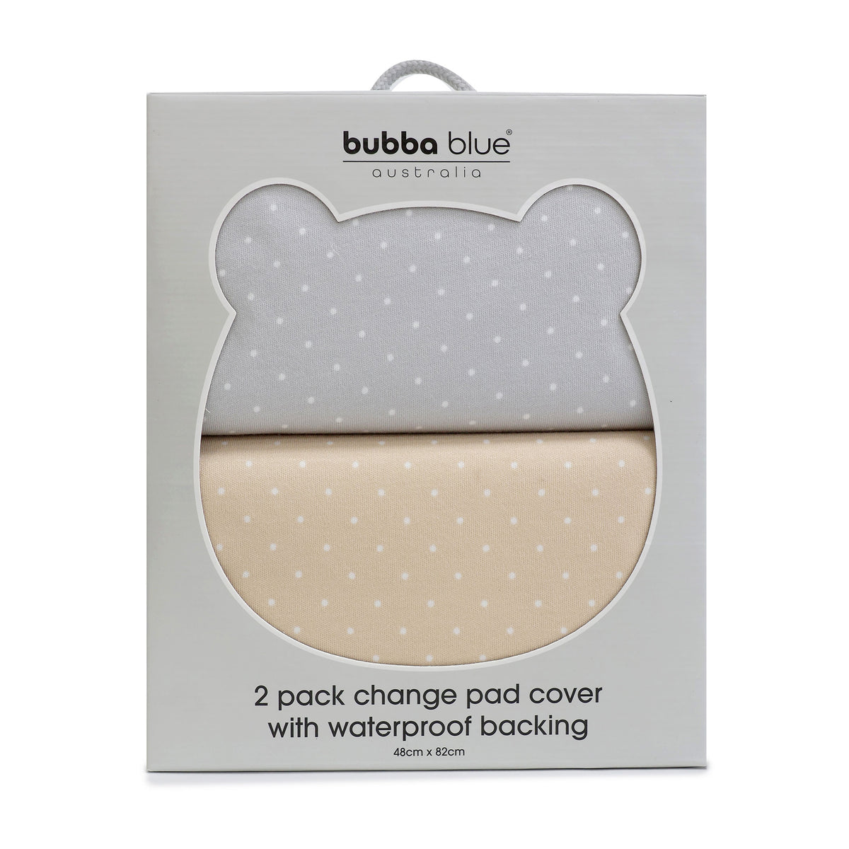 Confetti 2pk Waterproof Change Pad Covers Grey/Taupe - Bubba Blue Australia