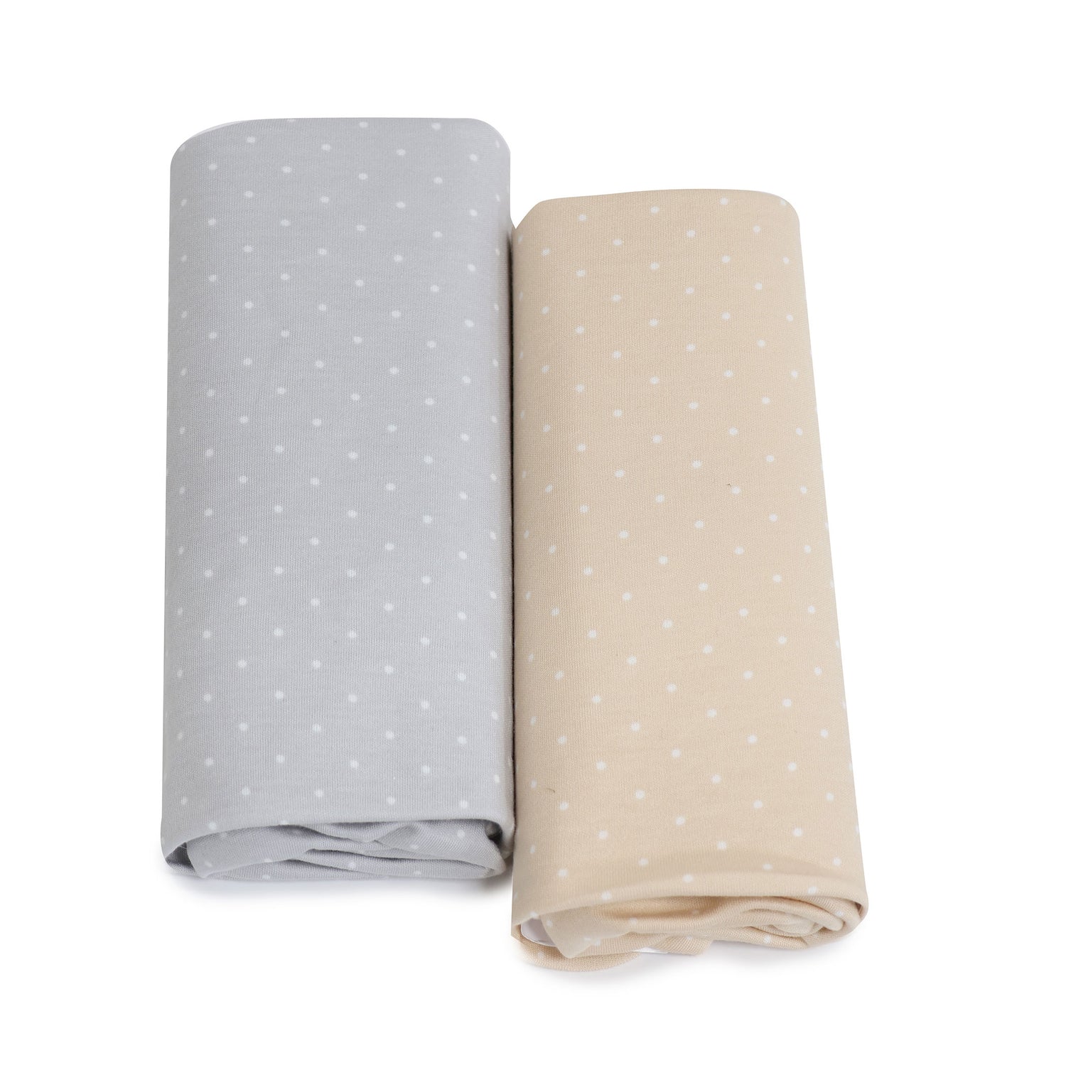Confetti 2pk Waterproof Change Pad Covers Grey/Taupe - Bubba Blue Australia