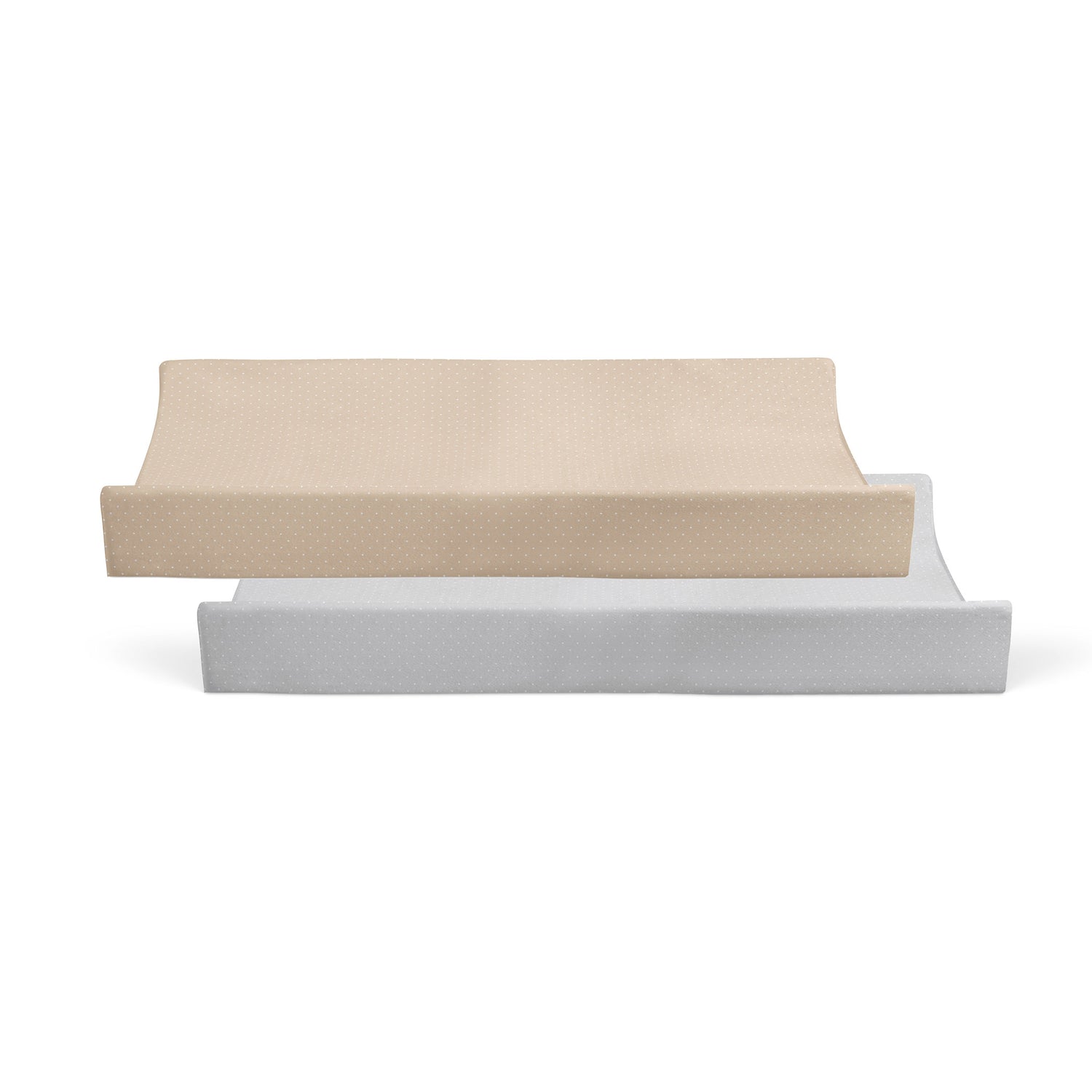 Confetti 2pk Waterproof Change Pad Covers Grey/Taupe - Bubba Blue Australia