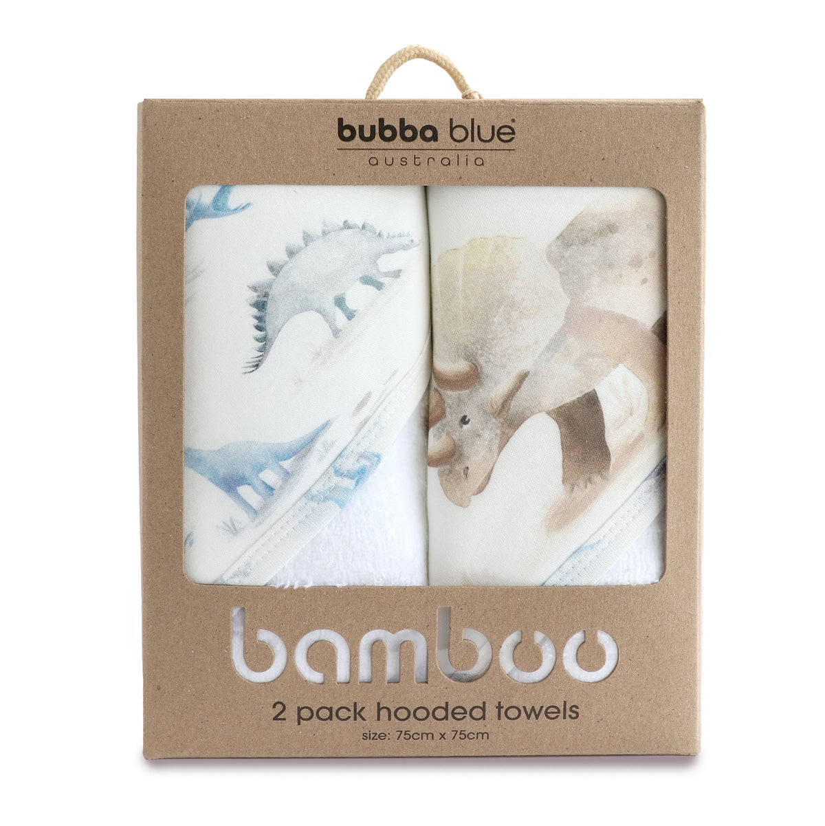 Jurassic Bamboo 2pk Hooded Towels - Bubba Blue Australia