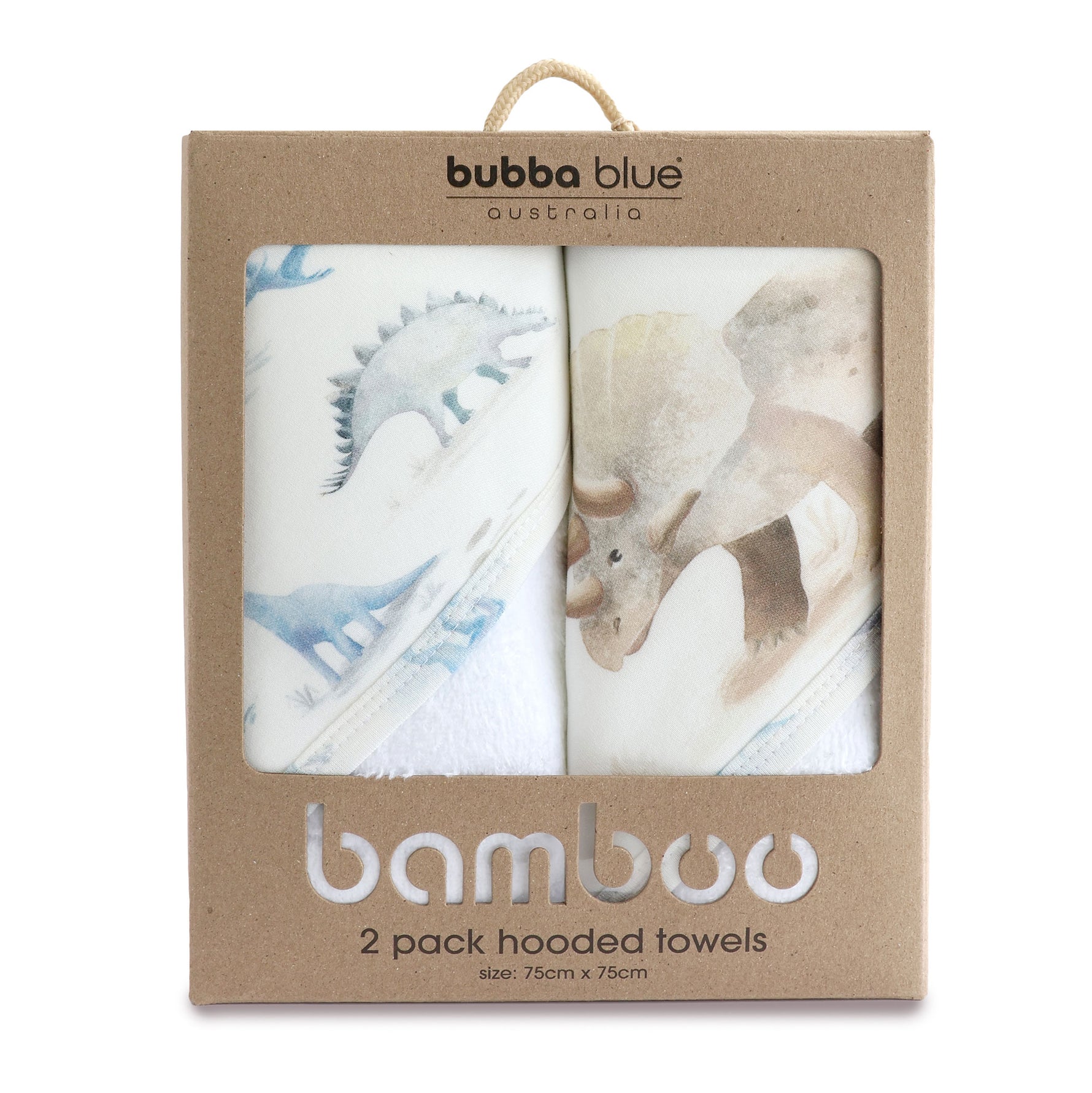 Jurassic Bamboo 2pk Hooded Towels - Bubba Blue Australia