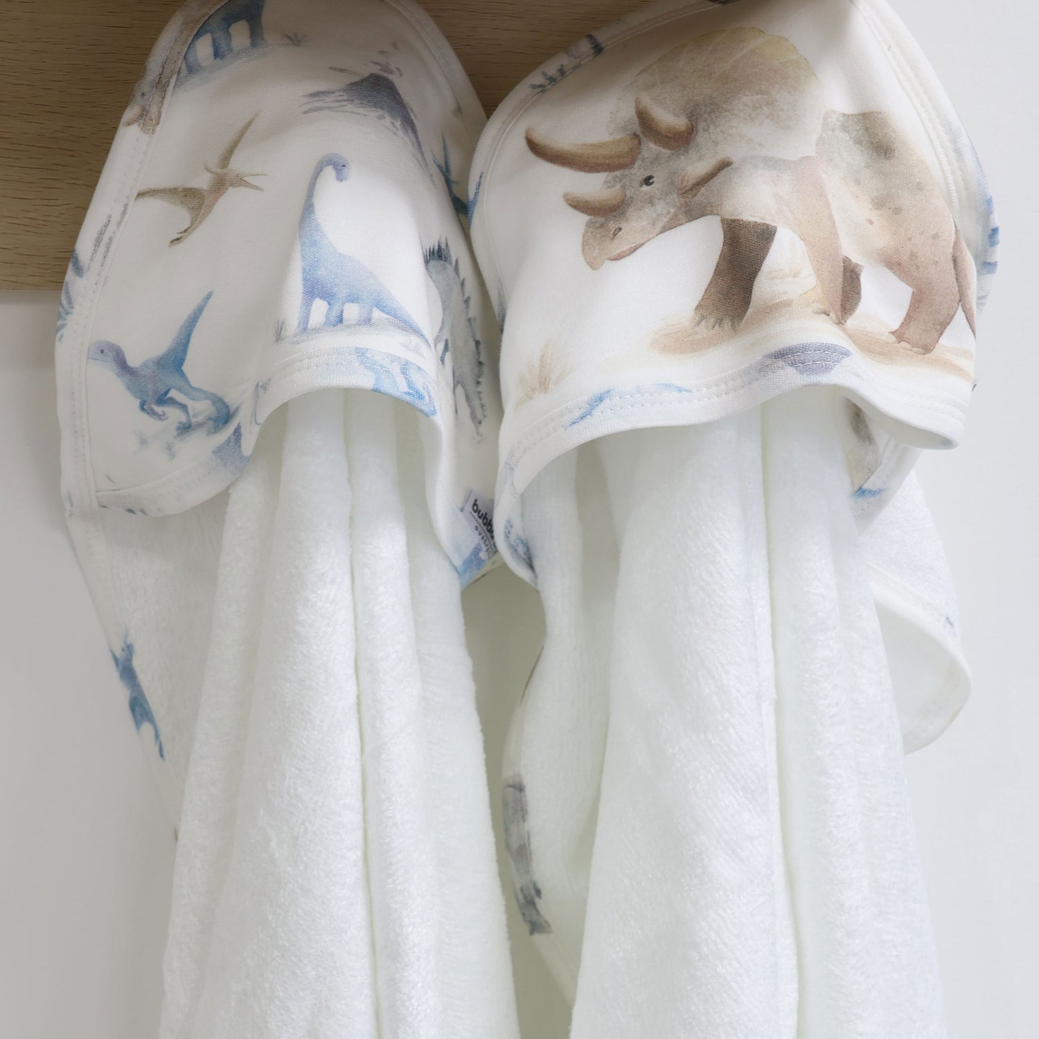 Jurassic Bamboo 2pk Hooded Towels - Bubba Blue Australia