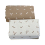 Organic 2pk Waterproof Change Pad Covers - Chestnut - Bubba Blue Australia