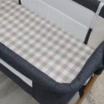 Provincial 2pk Jersey Co Sleeper/Bedside Sleeper Fitted Sheets - Olive/Taupe - Bubba Blue Australia