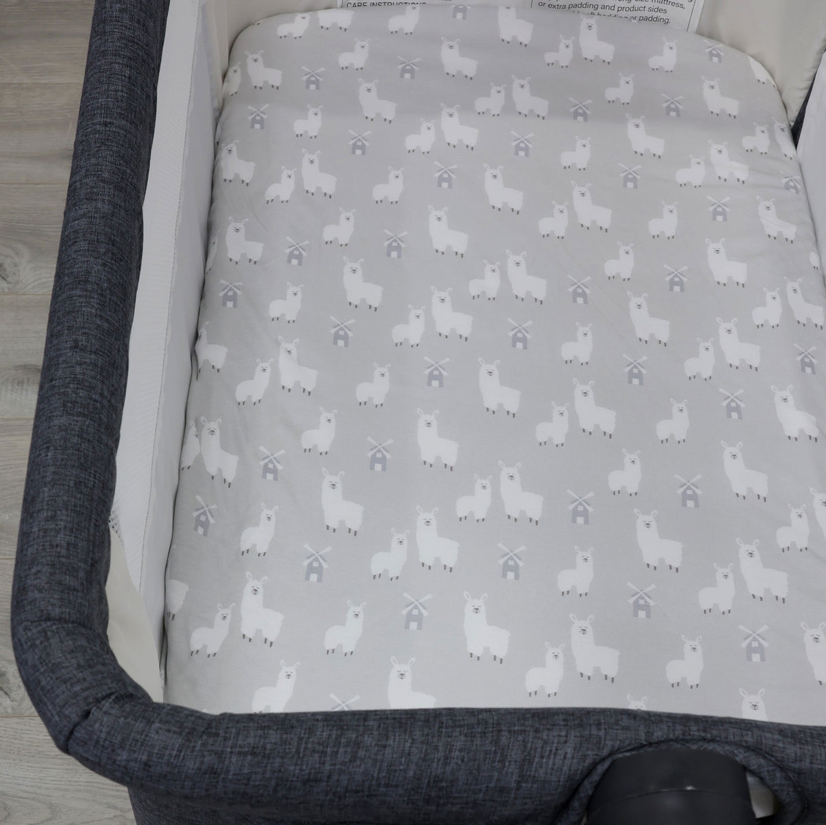 Provincial 2pk Jersey Co Sleeper/Bedside Sleeper Fitted Sheets - Blush/Grey - Bubba Blue Australia