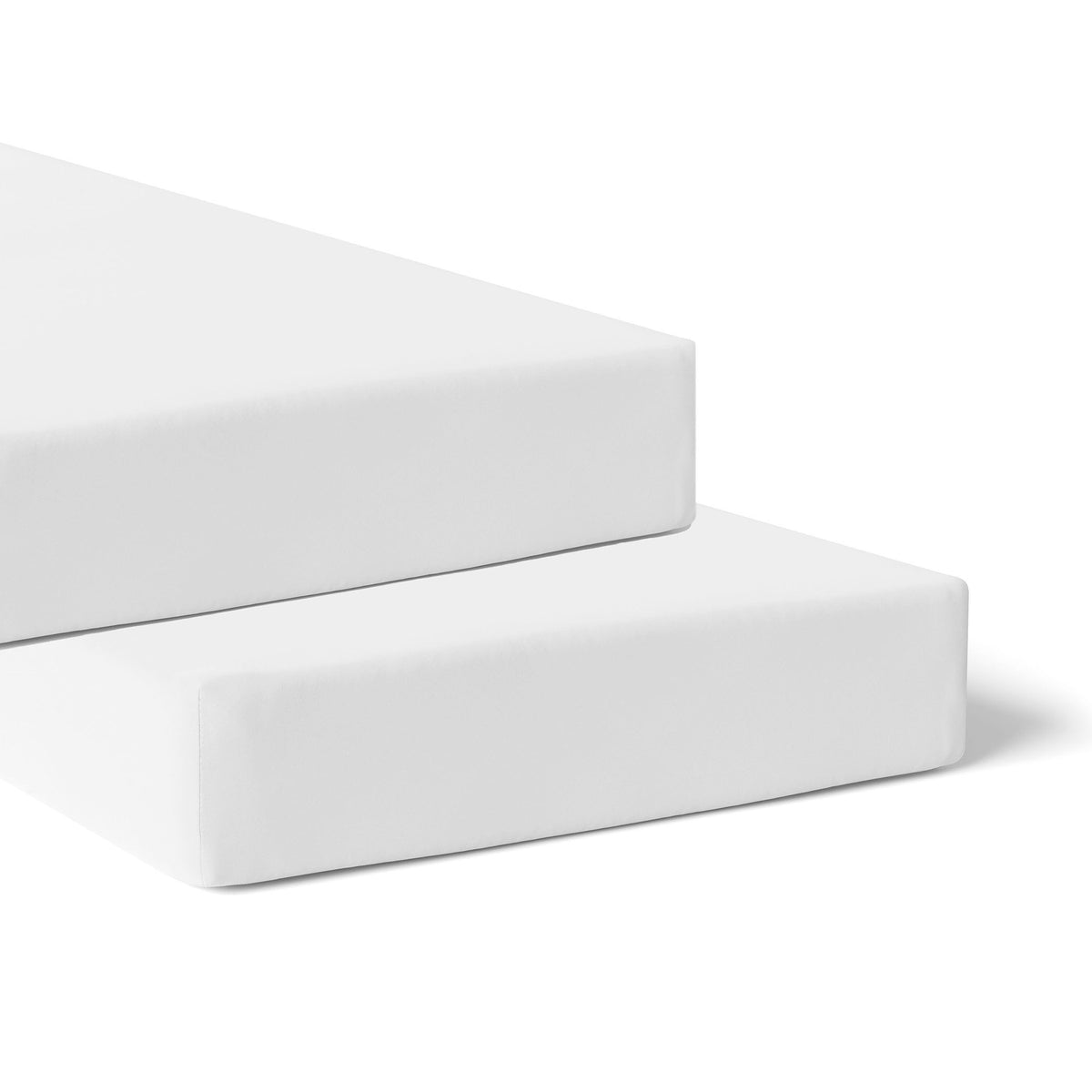 Bamboo White 2pk Cot Jersey Fitted Sheets - Bubba Blue Australia