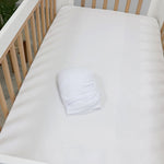 Bamboo White 2pk Cot Jersey Fitted Sheets - Bubba Blue Australia