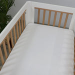 Bamboo White 2pk Cot Jersey Fitted Sheets - Bubba Blue Australia