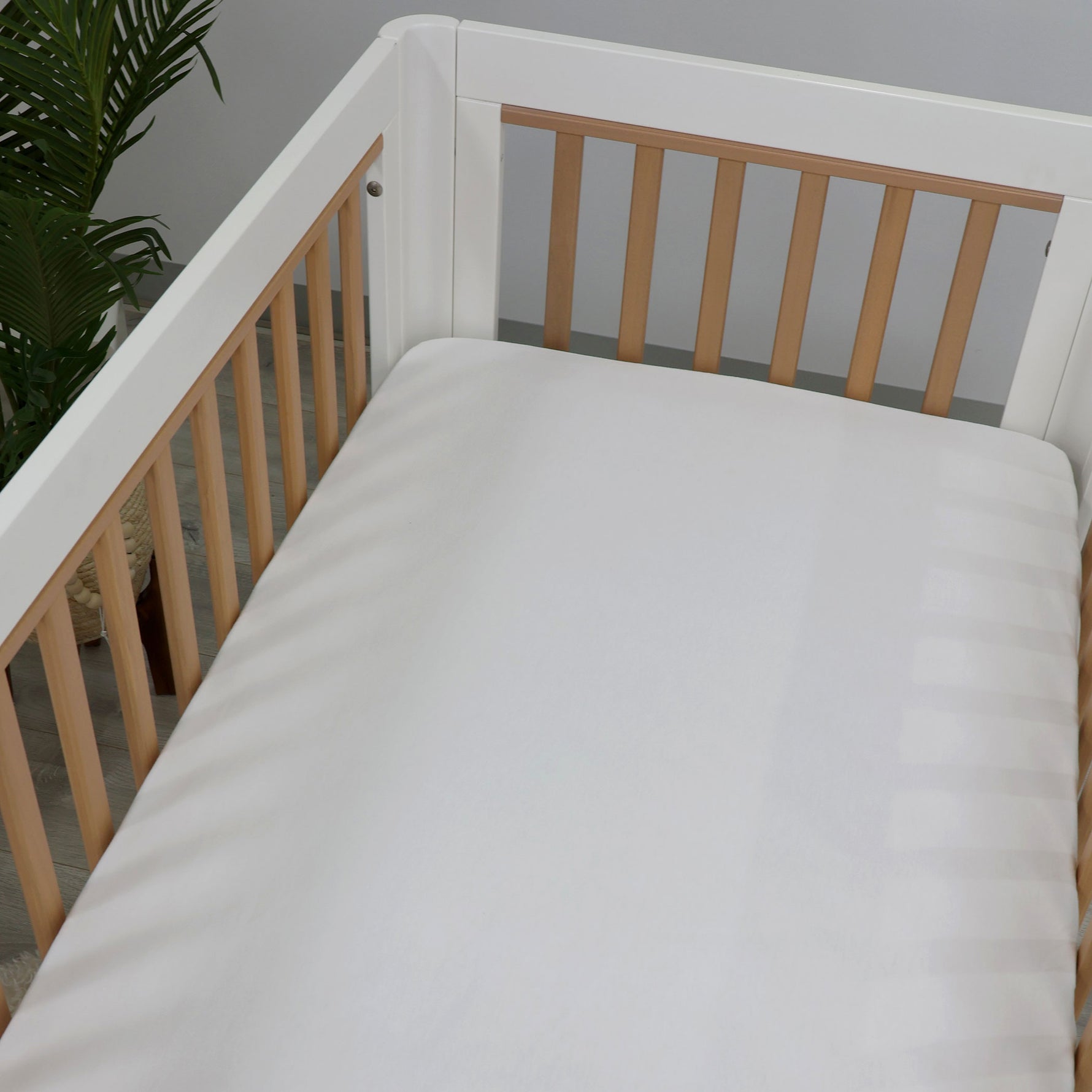 Bamboo White 2pk Cot Jersey Fitted Sheets - Bubba Blue Australia