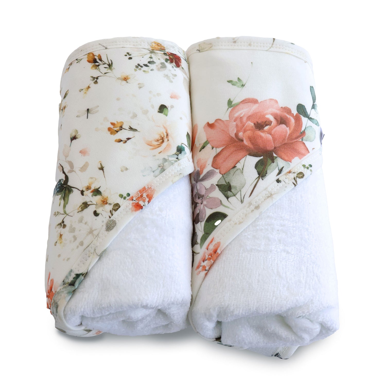 Peonies Bamboo 2pk Hooded Towels - Bubba Blue Australia