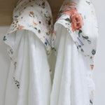 Peonies Bamboo 2pk Hooded Towels - Bubba Blue Australia