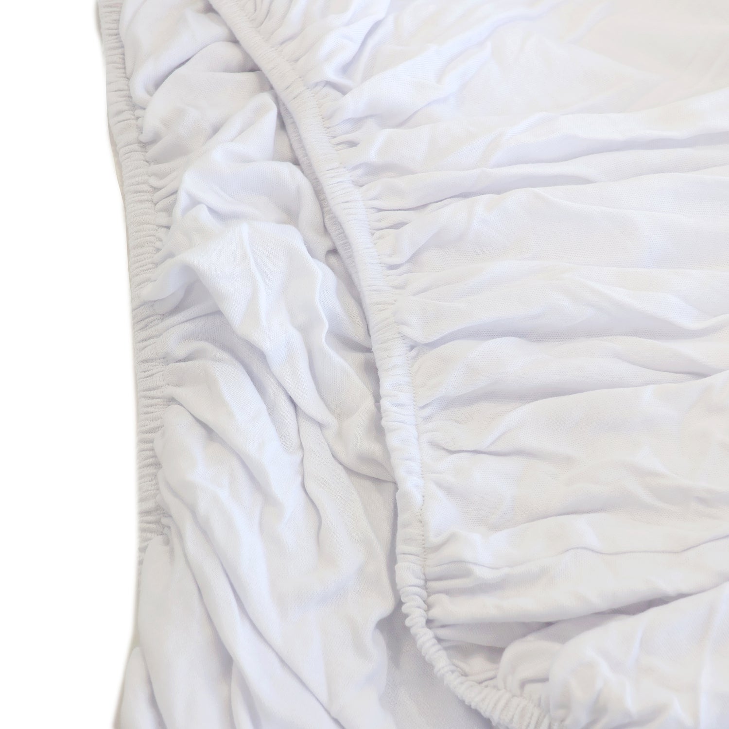 Bamboo White 2pk Compact Cot Jersey Fitted Sheets - Bubba Blue Australia