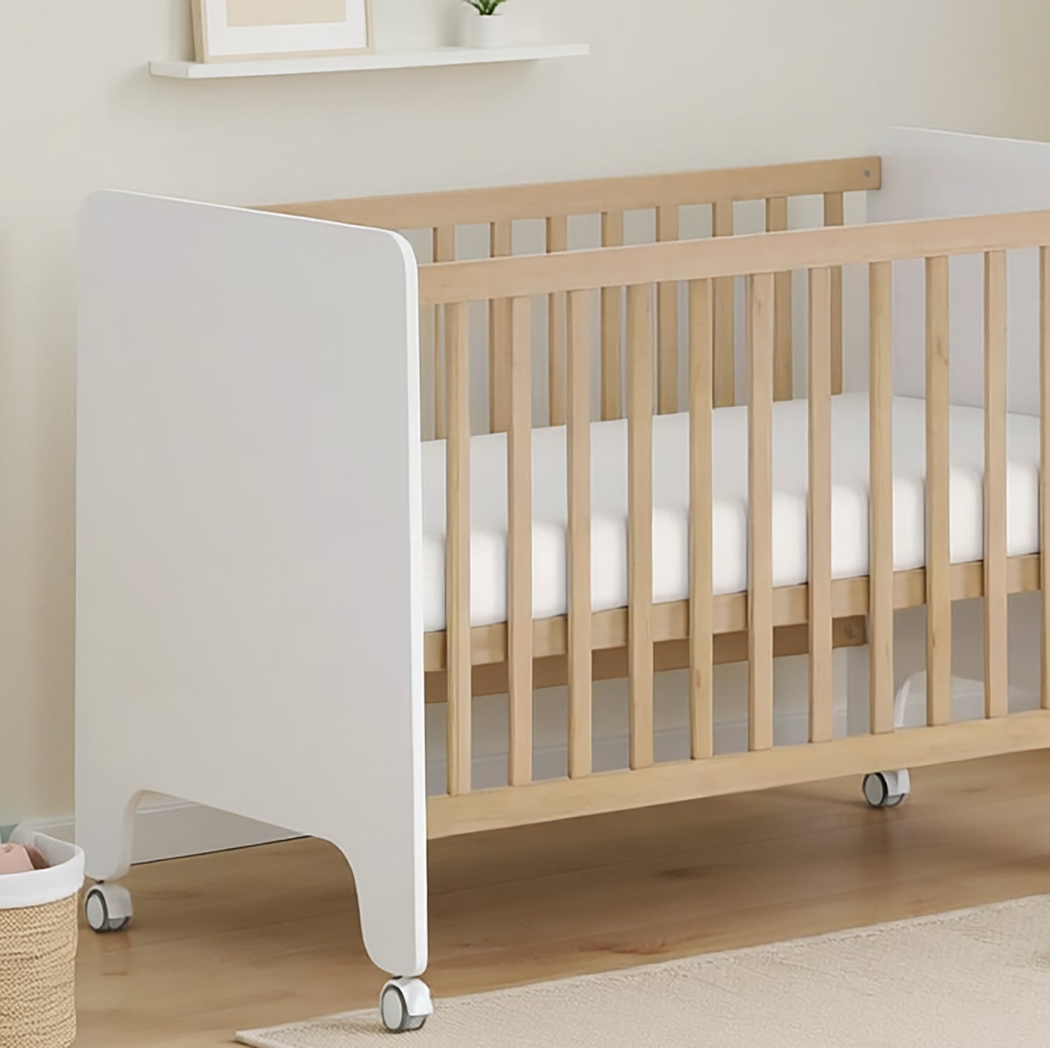 Bamboo White 2pk Compact Cot Jersey Fitted Sheets - Bubba Blue Australia