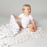 Elephant Bedtime 3pk Muslin Wraps - Bubba Blue Australia
