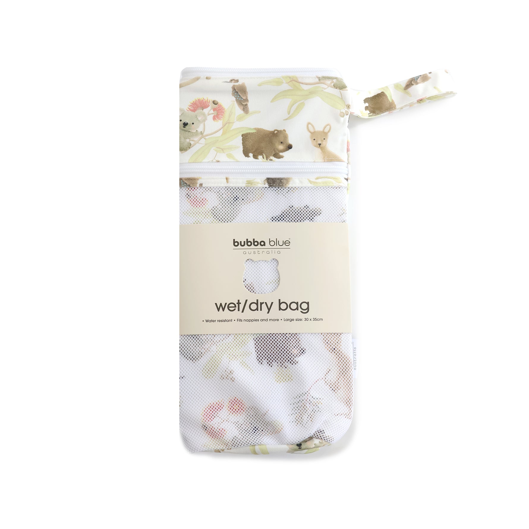Aussie Animals 2pk Wet/Dry Bags Bundle - 25x28cm & 30x35cm - Bubba Blue Australia