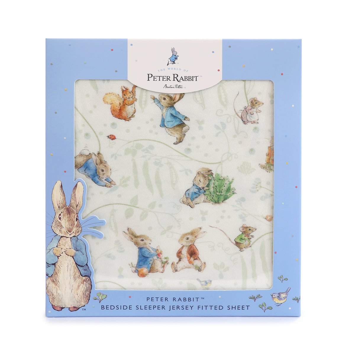 Peter Rabbit & Benjamin Bunny Co Sleeper/Bedside Sleeper Fitted Sheet - Bubba Blue Australia