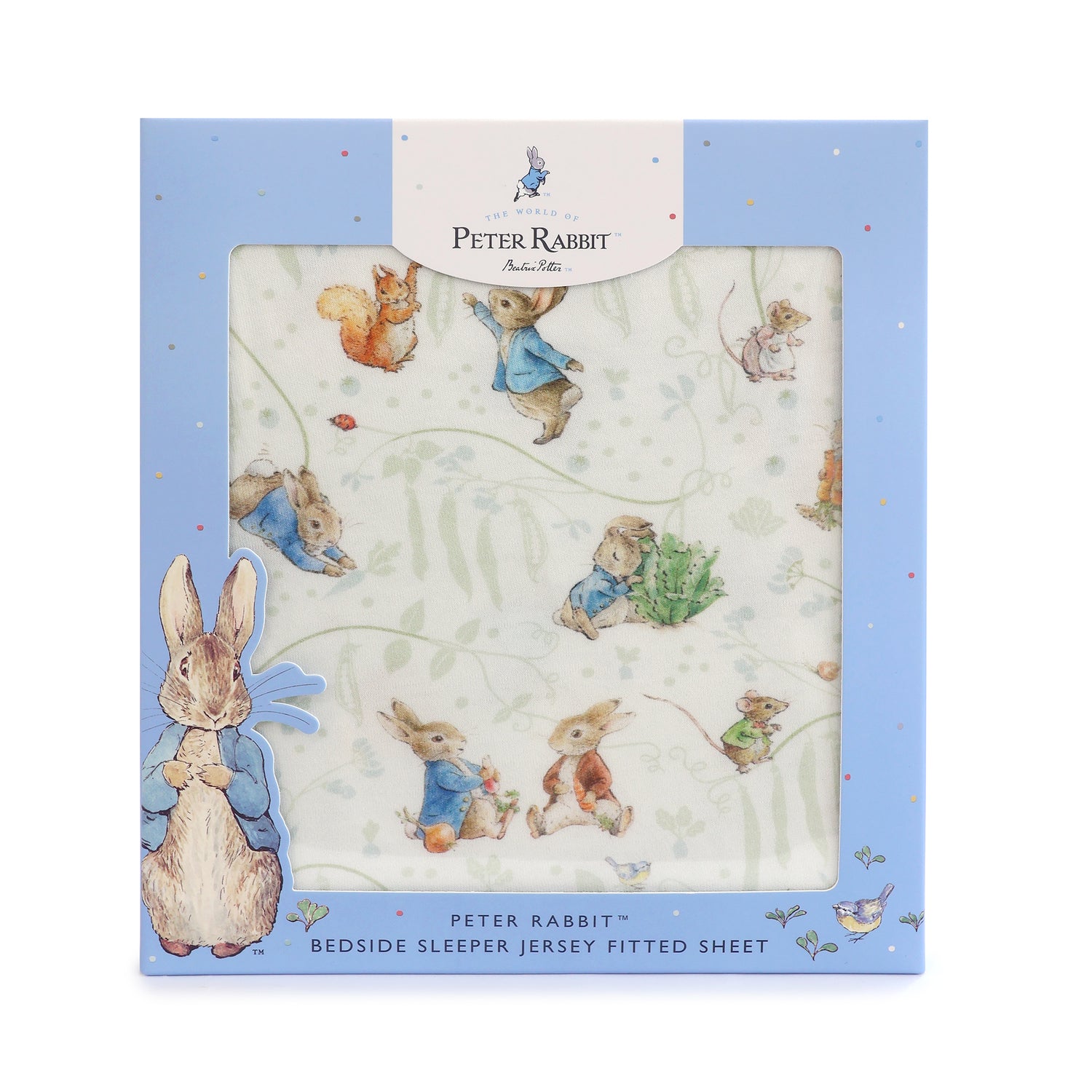 Peter Rabbit & Benjamin Bunny Co Sleeper/Bedside Sleeper Fitted Sheet - Bubba Blue Australia