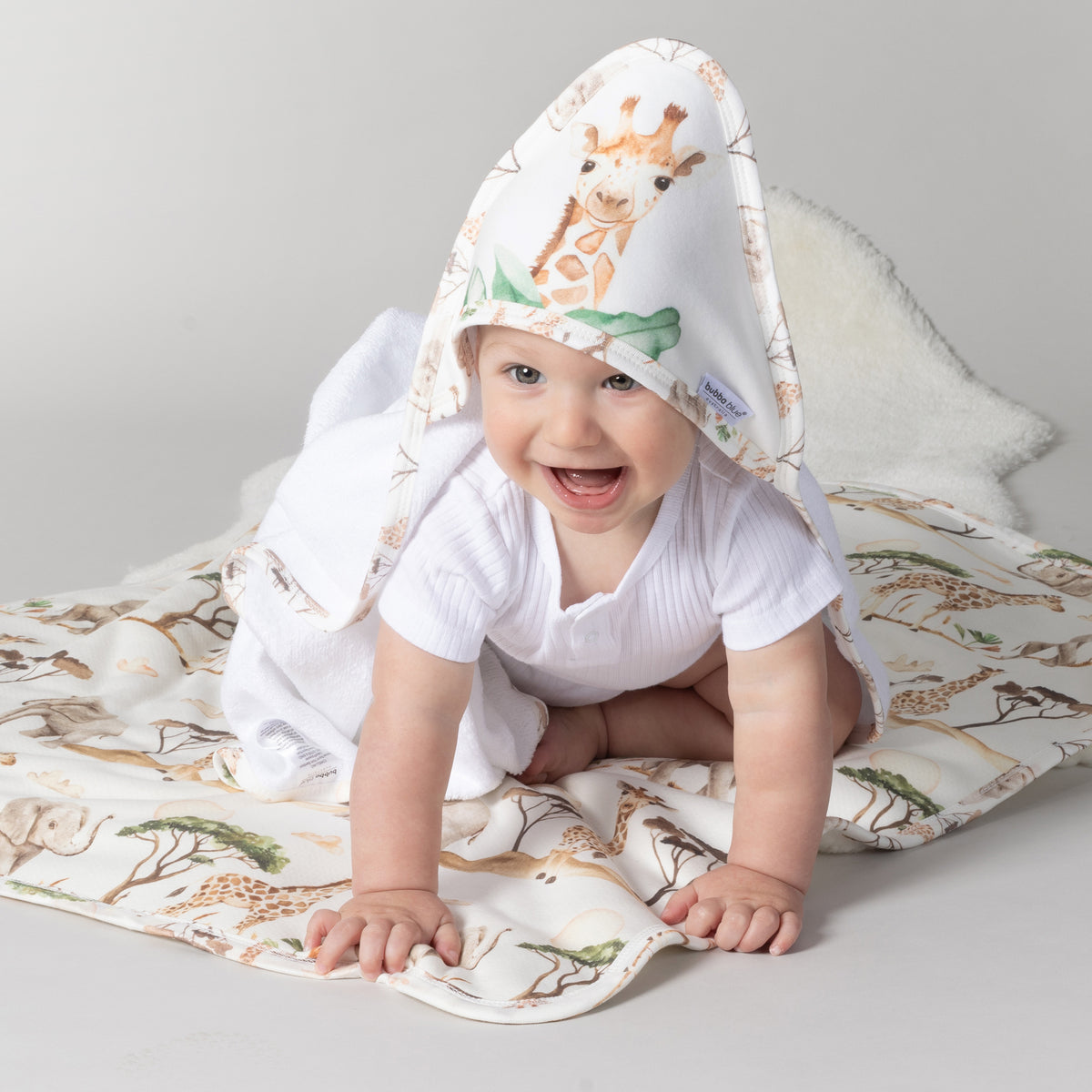 Adventure Bamboo 2pk Hooded Towels - Bubba Blue Australia