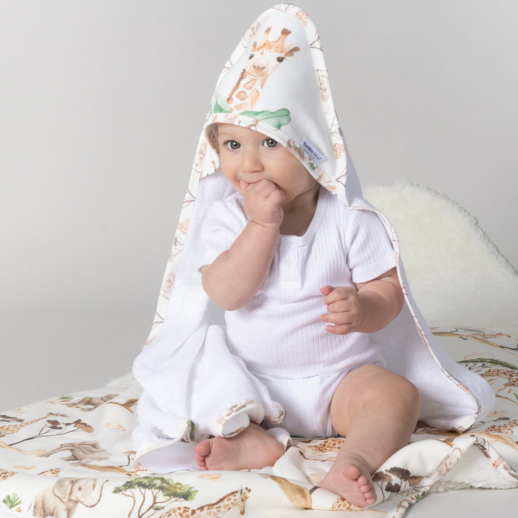 Adventure Bamboo 2pk Hooded Towels - Bubba Blue Australia
