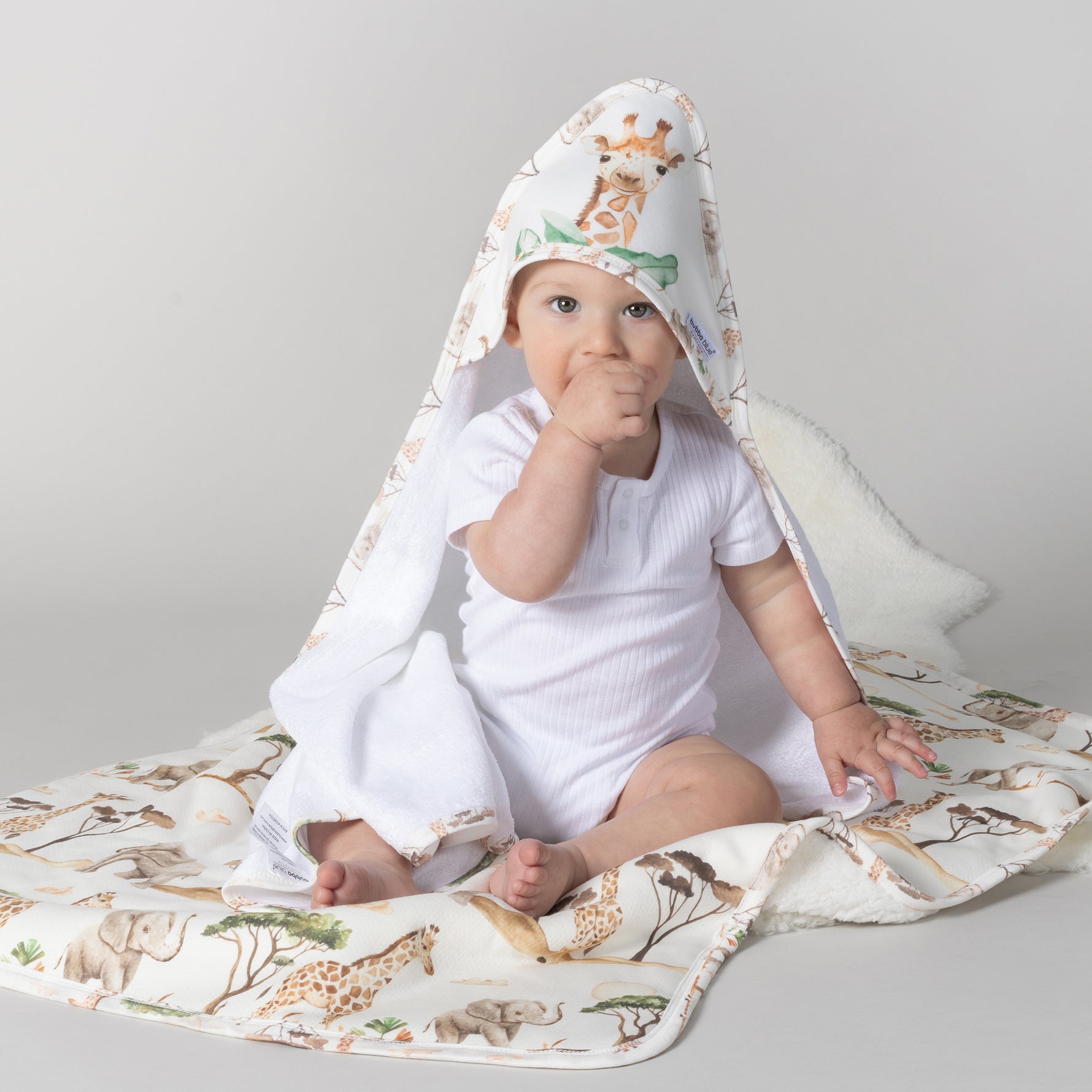Adventure Bamboo 2pk Hooded Towels - Bubba Blue Australia