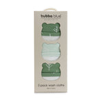 Nordic 3pk Wash Cloth Dusty Avocado/Forest - Bubba Blue Australia