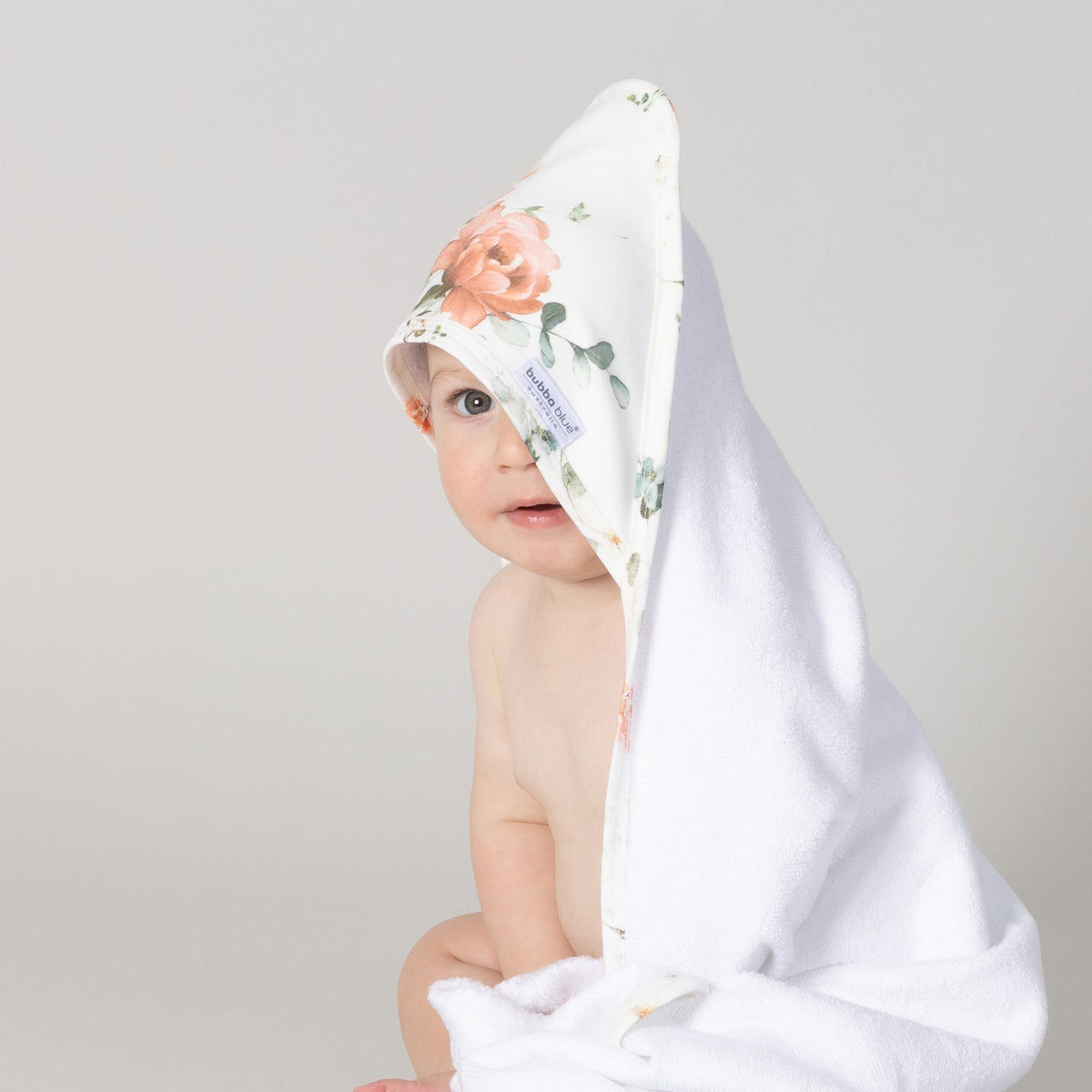 Peonies Bamboo 2pk Hooded Towels - Bubba Blue Australia
