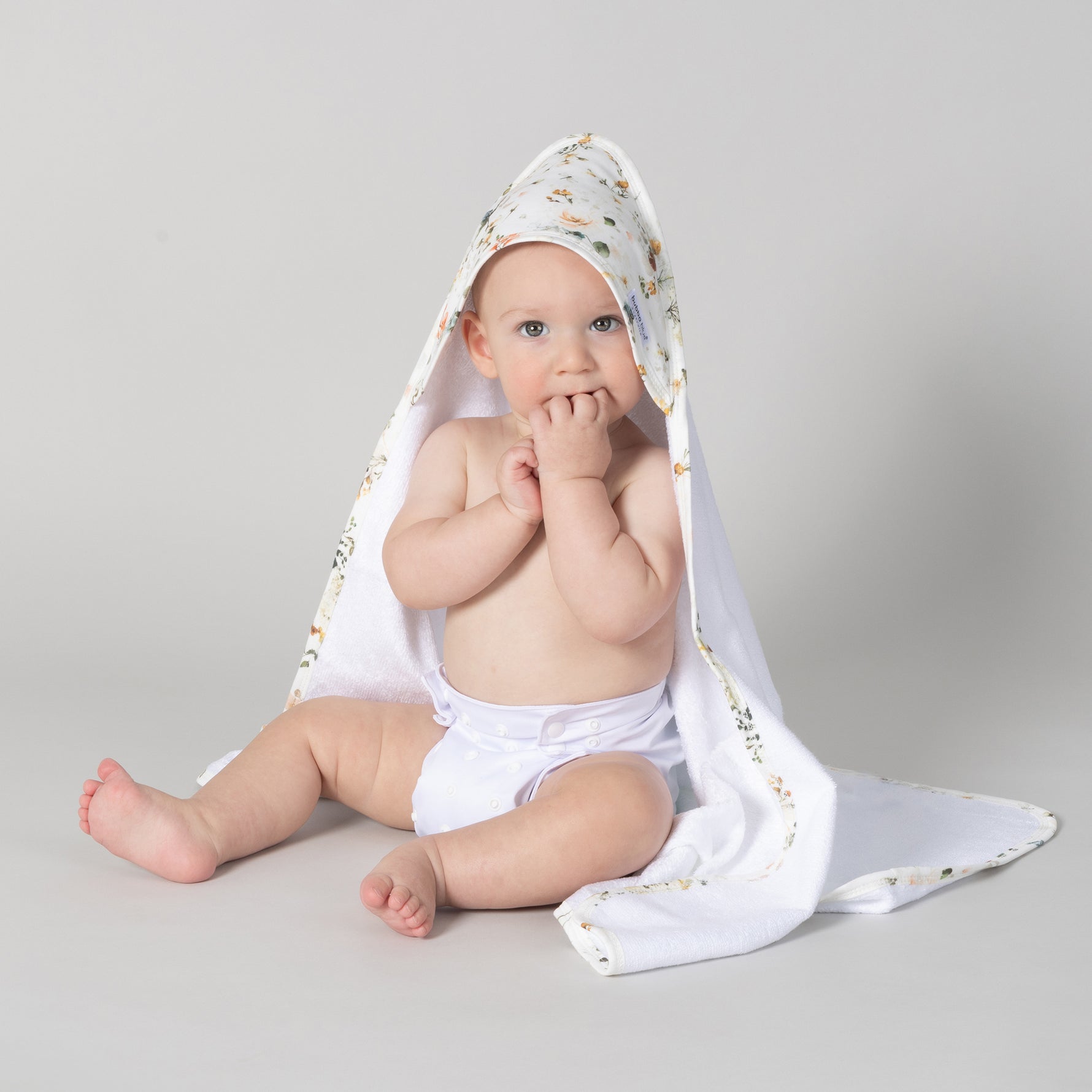 Peonies Bamboo 2pk Hooded Towels - Bubba Blue Australia