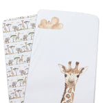 Adventure Bamboo 2pk Jersey Co Sleeper/Bedside Sleeper Fitted Sheets - Bubba Blue Australia