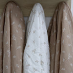 Organic Cotton 3pk Muslin Swaddle Wraps - Chestnut - Bubba Blue Australia