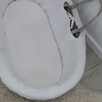 Bamboo White Moses Basket Jersey Fitted Sheet - Bubba Blue Australia