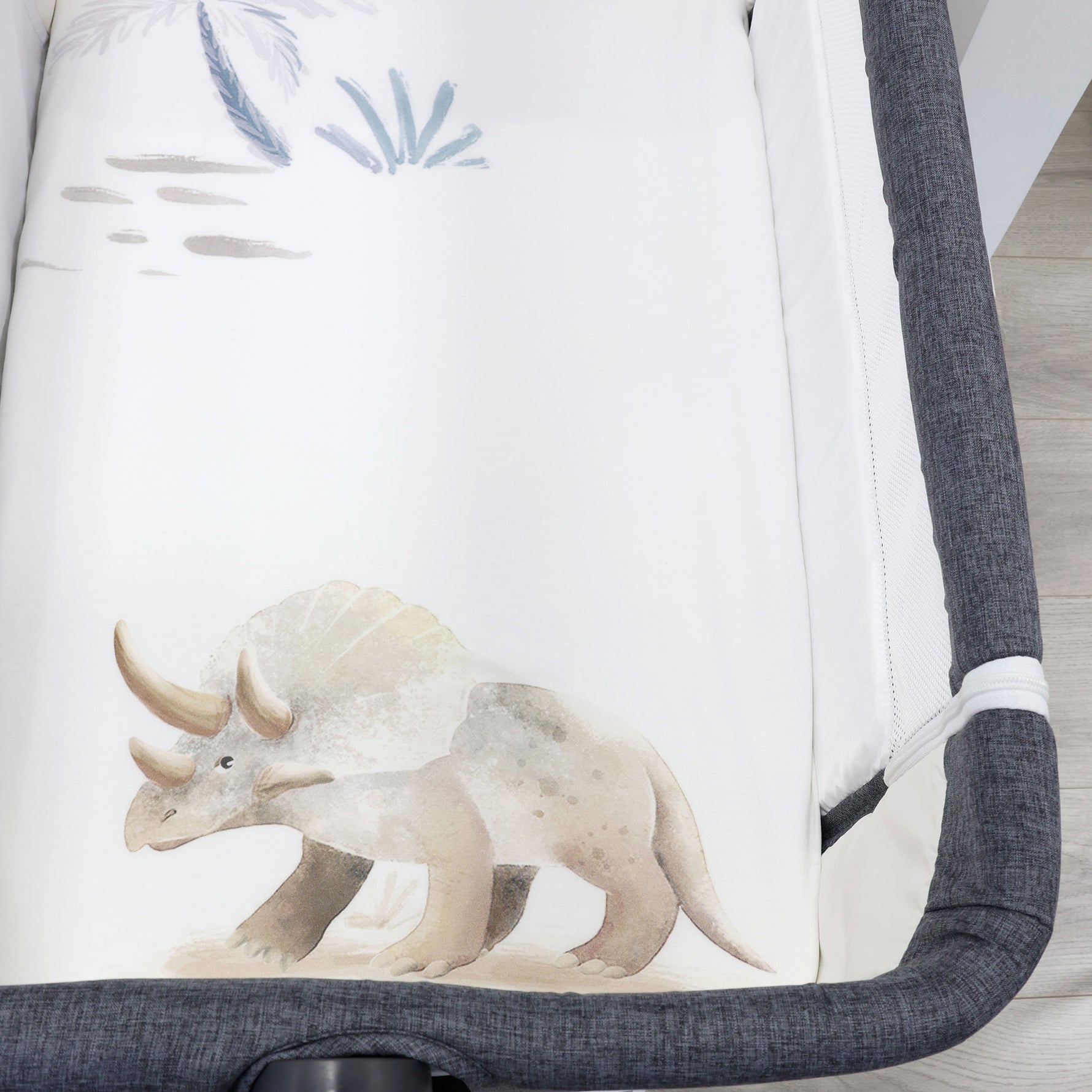 Jurassic Bamboo 2pk Jersey Co Sleeper/Bedside Sleeper Fitted Sheets - Bubba Blue Australia