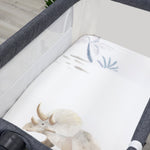 Jurassic Bamboo 2pk Jersey Co Sleeper/Bedside Sleeper Fitted Sheets - Bubba Blue Australia