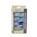 4pk Pram Clips Boy Pack - Dusty Blue/Teal/Navy/Pesto - Bubba Blue Australia