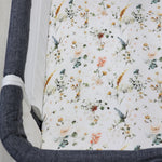 Peonies Bamboo 2pk Jersey Co Sleeper/Bedside Sleeper Fitted Sheets - Bubba Blue Australia