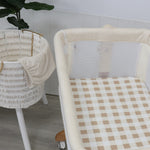 Bubba Sundae 2pk Jersey Co Sleeper/Bedside Sleeper Fitted Sheets - Chestnut - Bubba Blue Australia