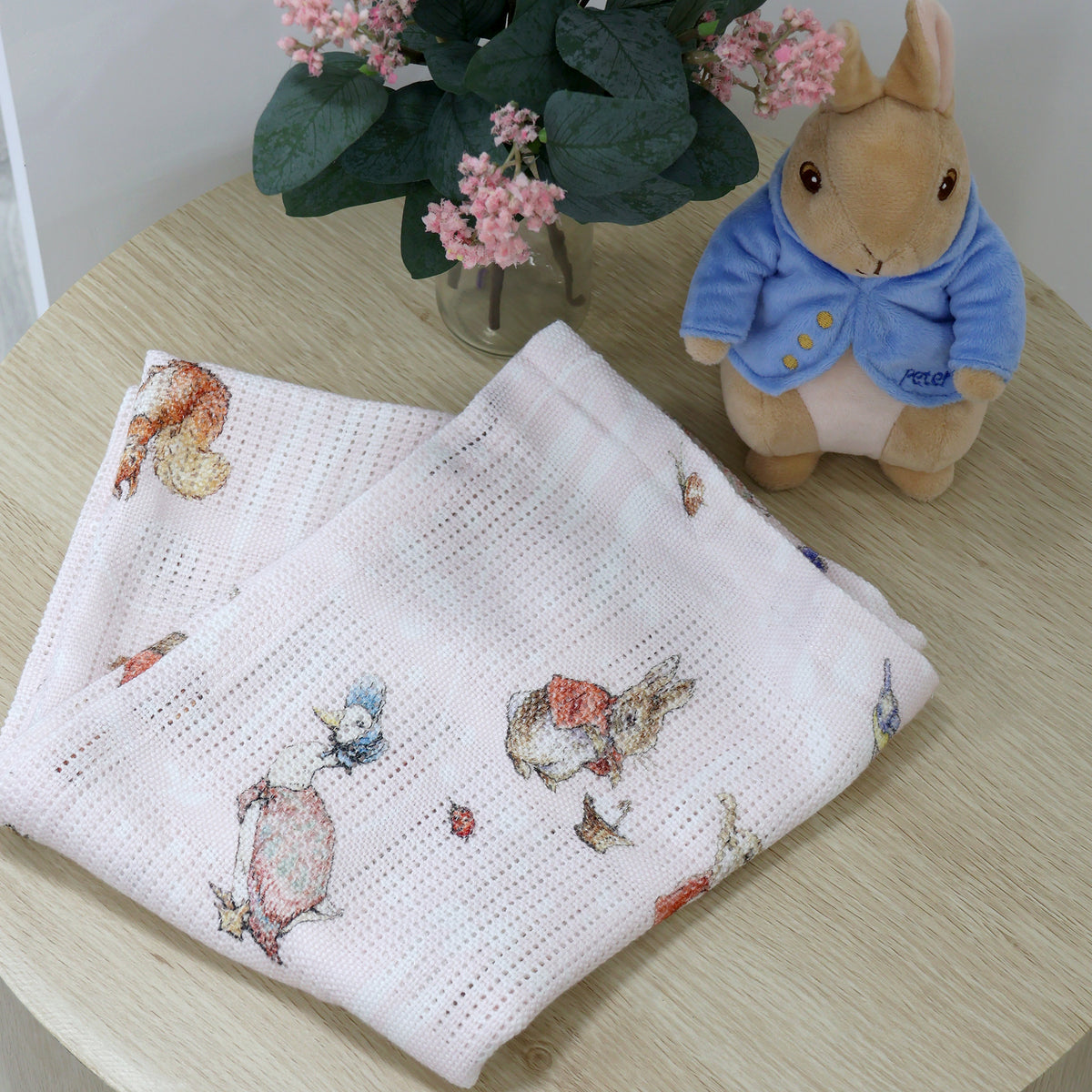 Flopsy Mopsy & Cottontail Cellular Blanket - Bubba Blue Australia