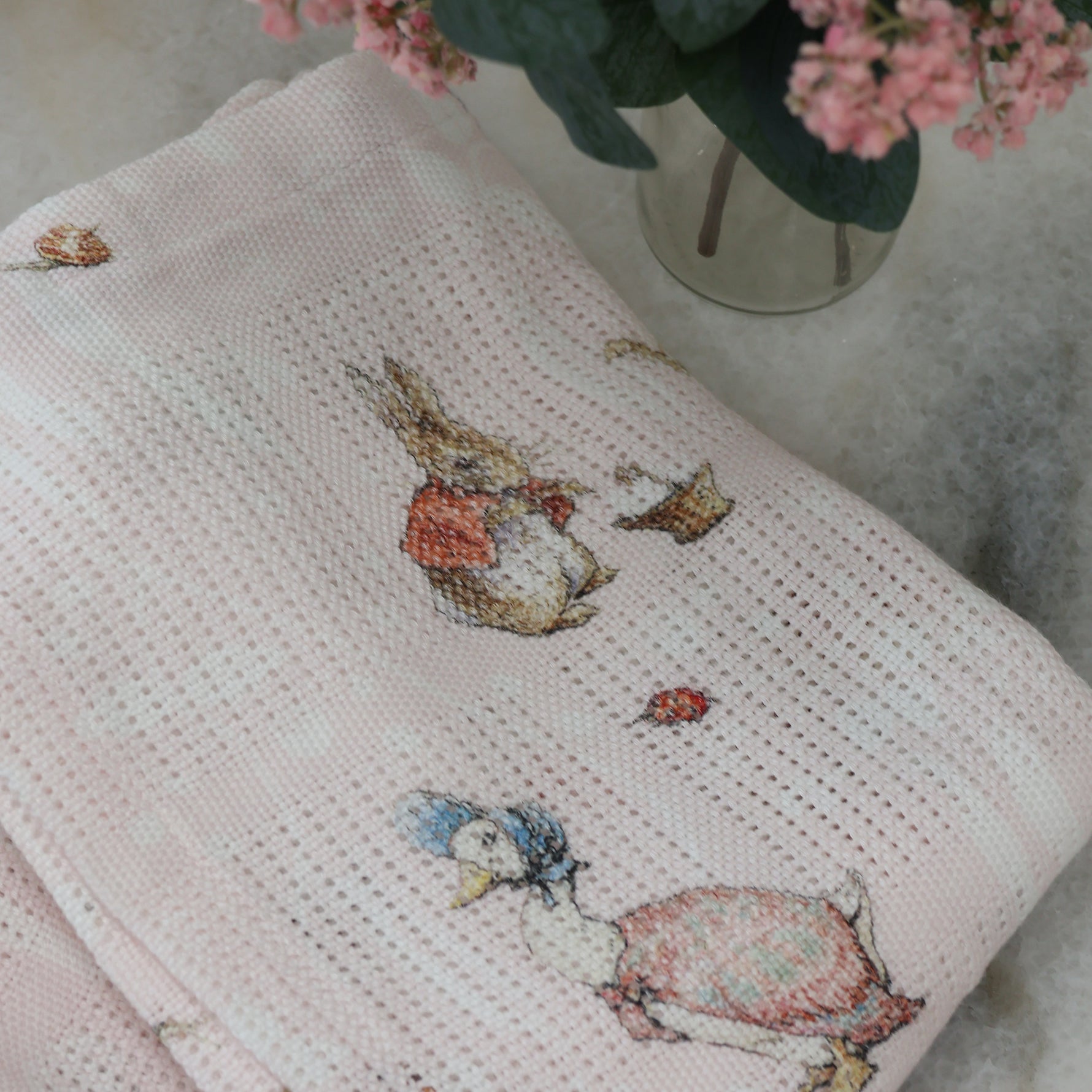 Flopsy Mopsy & Cottontail Cellular Blanket - Bubba Blue Australia