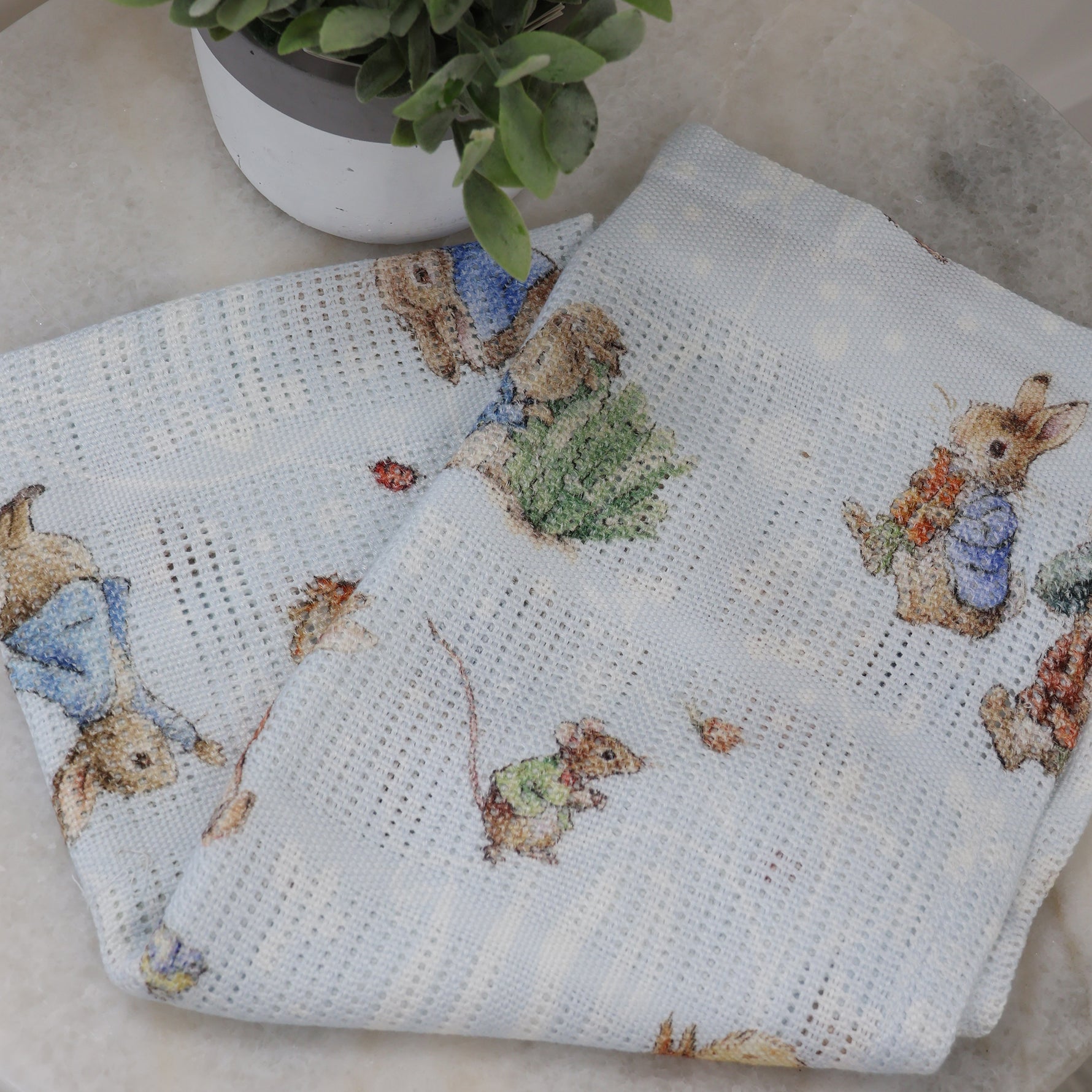 Peter Rabbit & Benjamin Bunny Cellular Blanket - Bubba Blue Australia