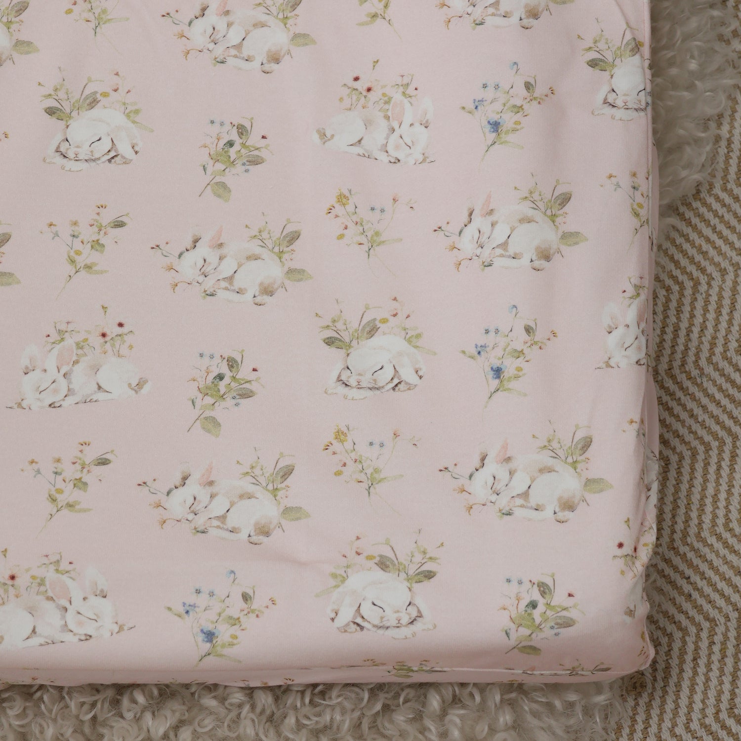 Sleeping Bunny Waterproof Change Pad Cover - Bubba Blue Australia