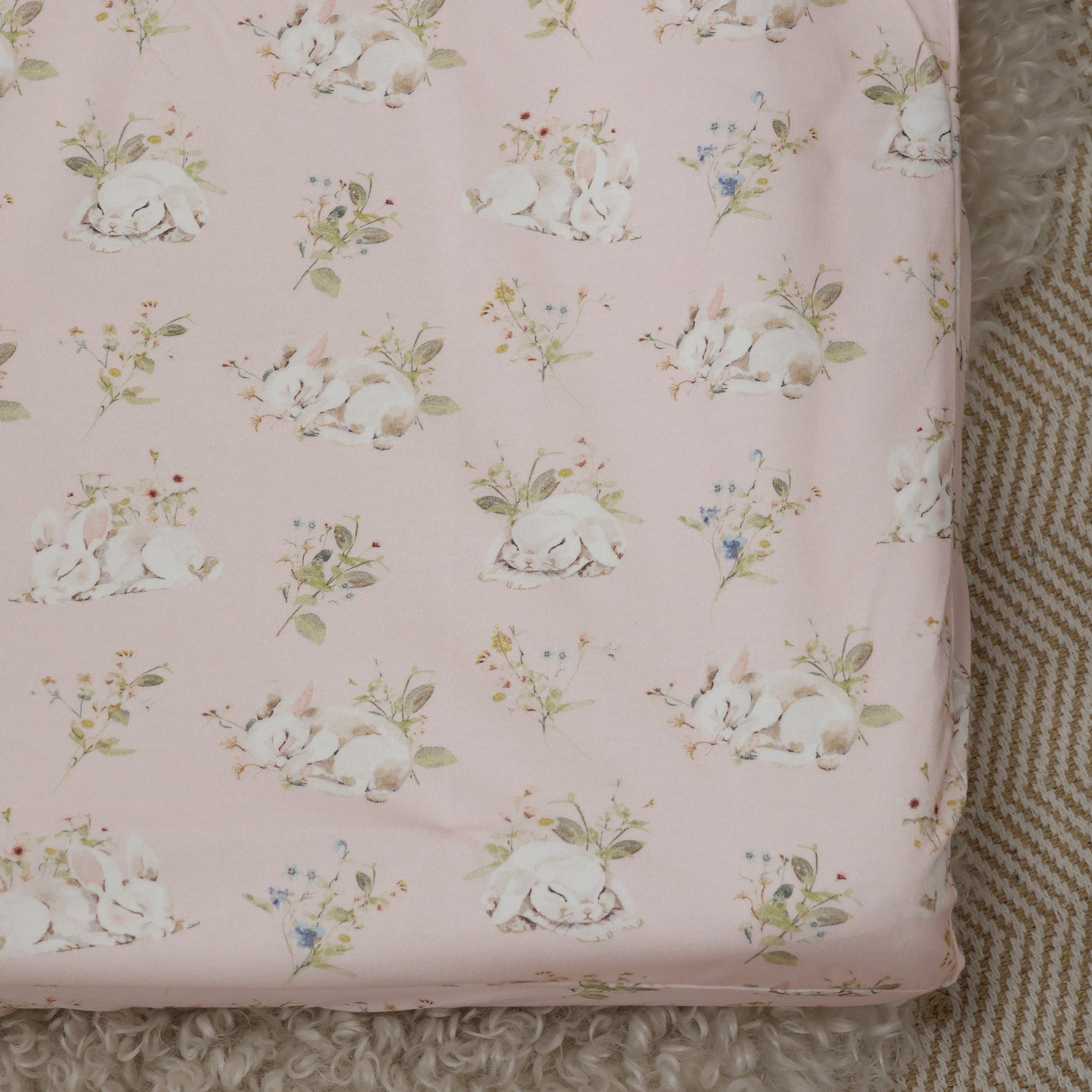 Sleeping Bunny Waterproof Change Pad Cover - Bubba Blue Australia