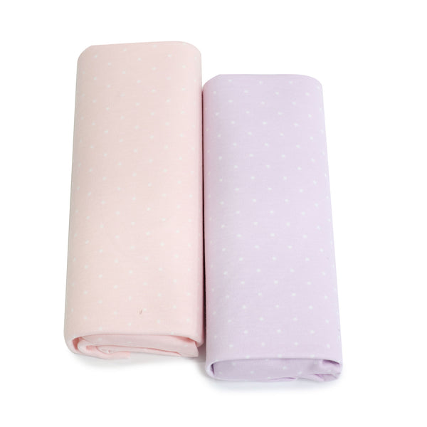 Confetti 2pk Jersey Cot Fitted Sheets Pink/Lilac