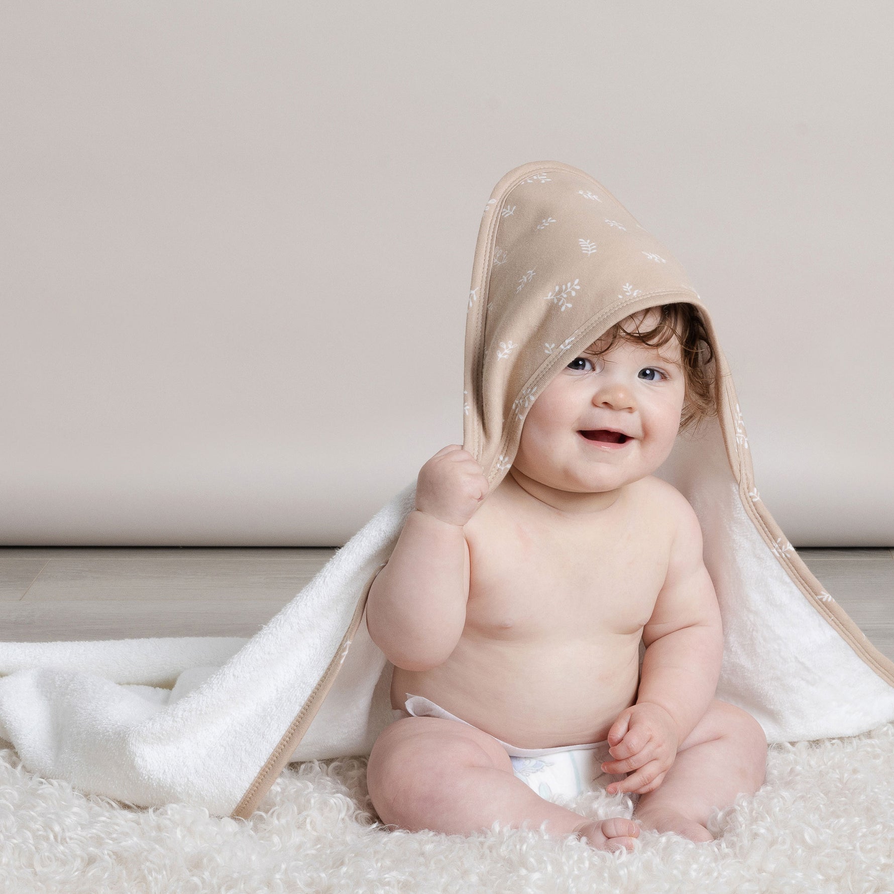 Organic Cotton 2pk Hooded Towels - Chestnut - Bubba Blue Australia